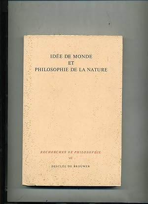 Bild des Verkufers fr IDE DE MONDE ET PHILOSOPHIE DE LA NATURE zum Verkauf von Librairie CLERC