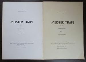 Drehbuch Meister Timpe. Von Max Kretzer. Buch: Frank Schaumann. - Eine Produktion der Deutschen B...