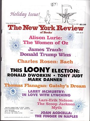 Image du vendeur pour The New York Review of Books. Volume XLVII, No. 20, December 21, 2000 mis en vente par Dorley House Books, Inc.
