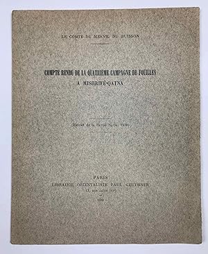 Seller image for Compte-rendu de la quatrime campagne de fouilles a Mishrif-Qatna for sale by Meretseger Books