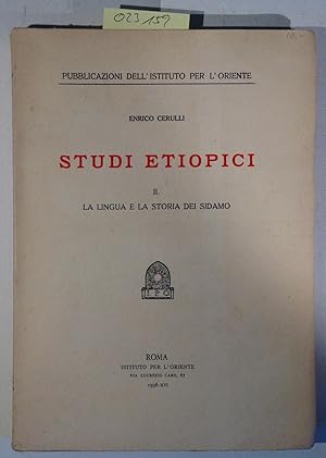 Seller image for La Lingua e la Storia dei Sidamo - Studi Etiopici II. for sale by Antiquariat Trger