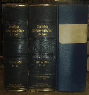 Deutsches Bücherverzeichnis 1931 - 1935 Eine Zusammenstellung der im deutschen Buchhandel erschie...