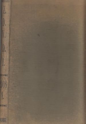 Seller image for Zeitschrift des Vereines Deutscher Ingenieure. Band 52, 1908. Enthalten sind die Nr. 1, vom 4. Januar 1908 - Nr. 8 vom 22. Februar 1908. (Rckentitel Z.D.V.D.I. 1908 - 1.) for sale by Antiquariat Carl Wegner