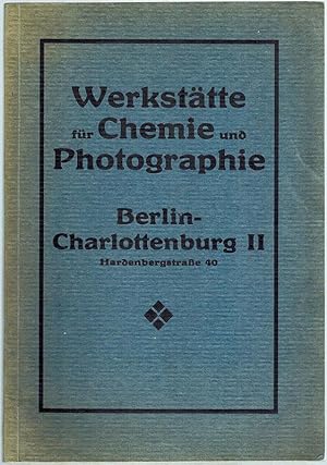 Werkstätte für Chemie und Photographie. Berlin-Charlottenburg II. Laboratoriums-Einrichtungen - L...