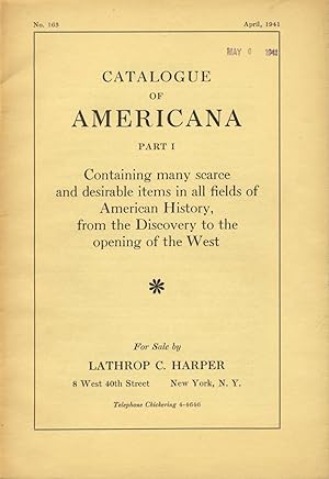 Catalogue of Americana. Part I [-VI]