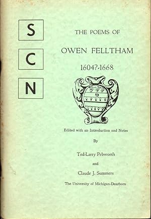 Imagen del vendedor de The Poems of Owen Felltham 1604?-1668 a la venta por Kenneth Mallory Bookseller ABAA