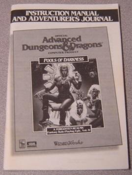 Pools of Darkness, Instruction Manual & Adventurer's Journal, Advanced Dungeons & Dragons, A Forg...
