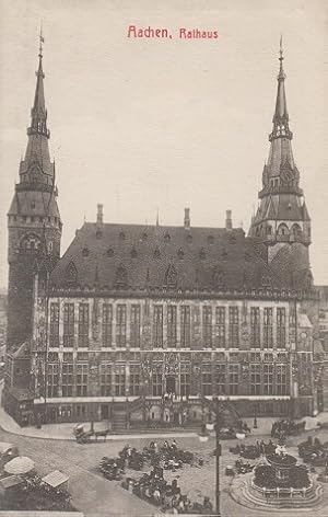 Ansichtskarte AK Aachen - Rathaus.