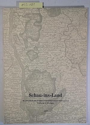 Bild des Verkufers fr Schau-ins-Land - 93. Jahresheft des Breisgau-Geschichtsvereins Schauinsland zum Verkauf von Antiquariat Trger