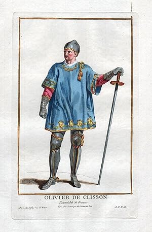 Bild des Verkufers fr Olivier de Clisson" - Olivier de Clisson constable France Portrait costumes zum Verkauf von Antiquariat Steffen Vlkel GmbH