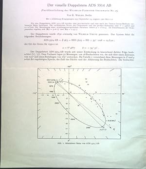 Bild des Verkufers fr Der visuelle Doppelstern ADS 5514 AB; Sonderdruck aus: Astronomische Nachrichten; zum Verkauf von books4less (Versandantiquariat Petra Gros GmbH & Co. KG)