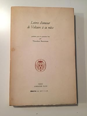 Bild des Verkufers fr Lettres d'amour de Voltaire a sa niece zum Verkauf von WellRead Books A.B.A.A.