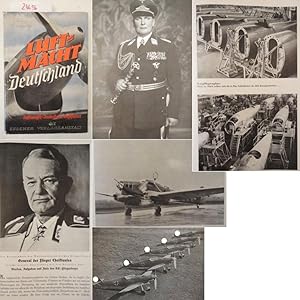 Imagen del vendedor de Luftmacht Deutschland. Luftwaffe - Industrie - Luftfahrt * mit O r i g i n a l - S c h u t z u m s c h l a g a la venta por Galerie fr gegenstndliche Kunst