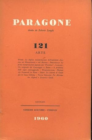 PARAGONE ARTE - 1960 - numero 121 del gennaio 1960 (direttore ROBERTO LONGHI), Firenze, Sansoni, ...