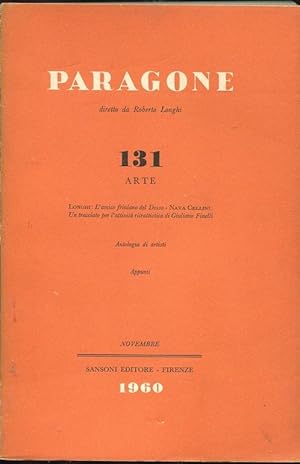 PARAGONE ARTE - 1960 - numero 131 del novembre 1960 (direttore ROBERTO LONGHI), Firenze, Sansoni,...