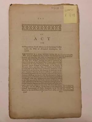 Act will of Elizabeth Boddington Grandborough Warwick 1810