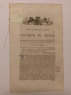 Act for better regulation of English Ecclestiatical Courts 1813