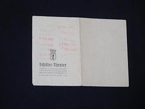 Statisterie-Ausweis Schiller-Theater der Reichshauptstadt Berlin 1943