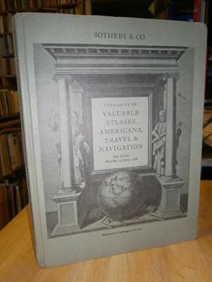 Image du vendeur pour Catalogue of valuable Atlases, Americana, Travel and Navigation. Monday, 24 June 1968. mis en vente par NORDDEUTSCHES ANTIQUARIAT