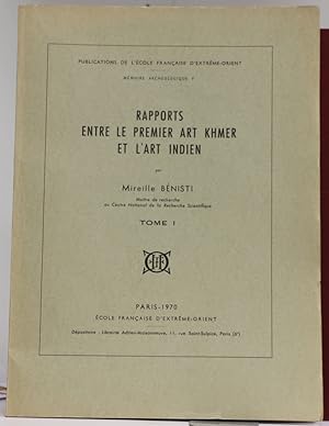 Bild des Verkufers fr Rapports entre le premier art khmer et l'art indien. Publications d l'Ecole Franaise d'Extrme-Orient. Mmoire archologique V. Tomes I. & II. zum Verkauf von Librairie Le Trait d'Union sarl.