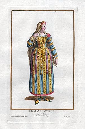 Bild des Verkufers fr Femme Noble de Frize" - Friesland Dame Frau woman Portrait costumes zum Verkauf von Antiquariat Steffen Vlkel GmbH