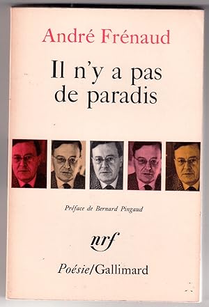 Bild des Verkäufers für Il n'y a pas de paradis : Poèmes (1943-1960) zum Verkauf von LibrairieLaLettre2