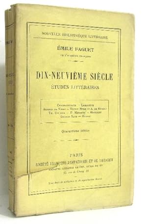 Dix-neuvième siècle. études littéraires