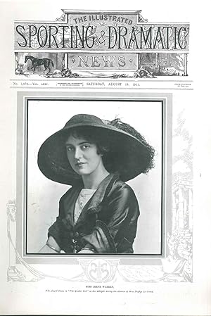 The Illustrated sporting dramatic news. August 19, 1911. Cover, Miss Irene Warren