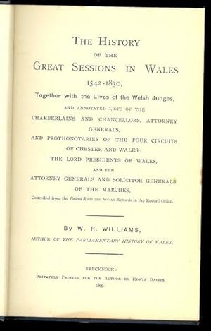 The History of the Great Sessions in Wales