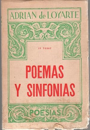 Immagine del venditore per Poemas y sinfonas. Poesas Tomo IV. venduto da Librera Astarloa