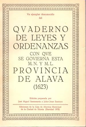 Imagen del vendedor de Cuaderno de Leyes y Ordenanzas con que se gobierna la Provincia de . a la venta por Librera Astarloa