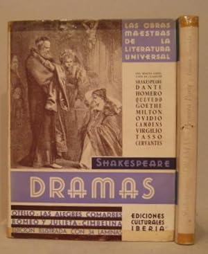 Imagen del vendedor de Dramas Hamlet, El mercader de Venecia, El Rey Lear, Macbeth, Otelo, Las alegres comadres de Windsor, Cimbelina, Romeo y Julieta. a la venta por Librera Astarloa