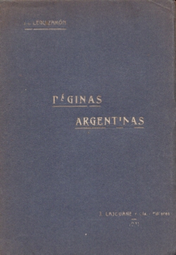 Imagen del vendedor de Pginas Argentinas Crtica literaria e histrica. a la venta por Librera Astarloa