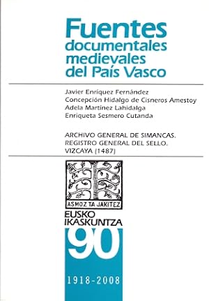 Imagen del vendedor de Archivo General de Simancas. Registro General del Sello. Vizcaya (1487) . a la venta por Librera Astarloa