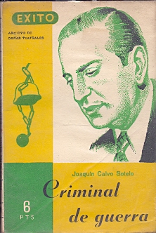 Image du vendeur pour Criminal de guerra Comedia en tres actos en prosa, original. . mis en vente par Librera Astarloa