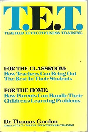 Seller image for T.E.T. Teacher Effectiveness Training for sale by Sabra Books
