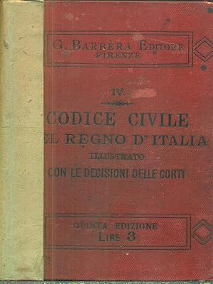 Codice civile del regno d'Italia - quinta edizione