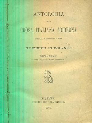 Imagen del vendedor de Antologia della prosa italiana moderna a la venta por Librodifaccia