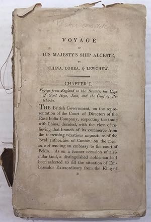 Seller image for Voyage of His Majesty's ship Alceste, to China, Corea, and the island of Lewchew, with an account of her shipwreck. for sale by Arthur Probsthain