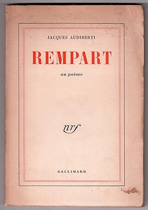 Seller image for Rempart for sale by LibrairieLaLettre2