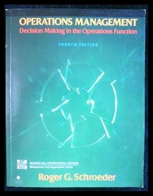 Immagine del venditore per Operations Management Decision Making in the Operations Function (Mcgraw-Hill International Editions: Management and Organization Series) venduto da ANTIQUARIAT Franke BRUDDENBOOKS