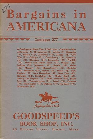 Bargains in Americana [cover title]