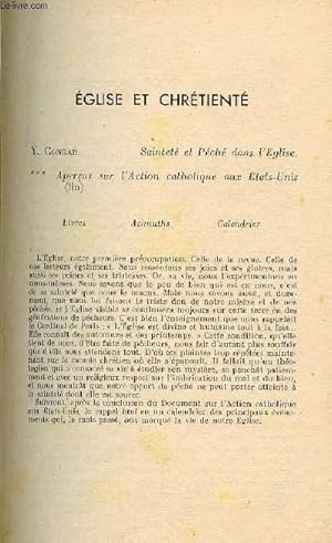 Bild des Verkufers fr SAINTETE ET PECHE DE L'EGLISE zum Verkauf von Le-Livre