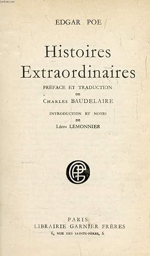 Image du vendeur pour HISTOIRES EXTRAORDINAIRES / NOUVELLES HISTOIRES EXTRAORDINAIRES mis en vente par Le-Livre