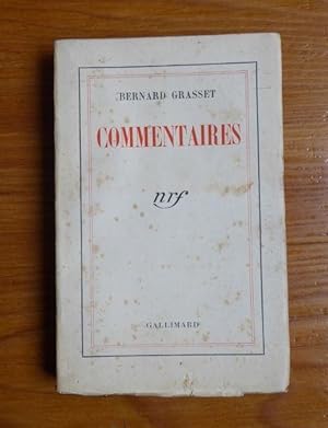 Imagen del vendedor de Commentaires a la venta por Librairie des Possibles