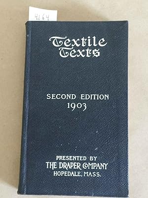 Image du vendeur pour Textile Texts for Cotton Manufacturers Concerning the Proper Equipping and Running Mills including Special Treatises on. mis en vente par Carydale Books