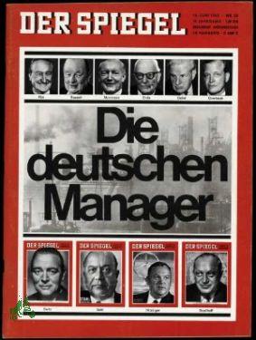 Bild des Verkufers fr 25/1965, Die deutschen Manager zum Verkauf von Antiquariat Artemis Lorenz & Lorenz GbR