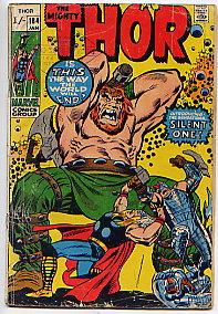Thor Issues 184(JAN 1971), 185(FEB 1971), 187(APRIL 1971), 188(MAY 1971): 4 COMICS