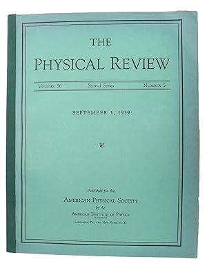 Bild des Verkufers fr The mechanism of nuclear fission [N. Bohr. & J. A. Wheeler] "On continued gravitational contraction" [J. R. Oppenheimer & H. Snyder]. - [THE FIRST THEORETICAL DESCRIPTION OF A SINGULARITY] zum Verkauf von Lynge & Sn ILAB-ABF