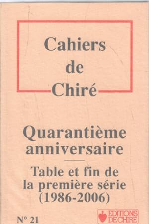 Image du vendeur pour Cahiers de chire n 21 mis en vente par librairie philippe arnaiz